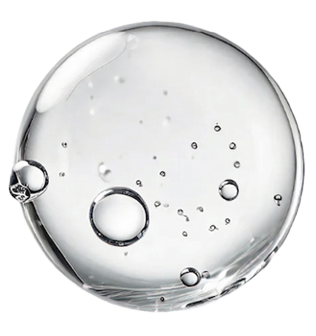 Clear glass sphere with bubbles on a white background